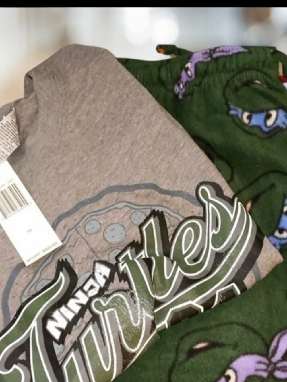 Teenage mutant ninja turtle pajama set size M tall